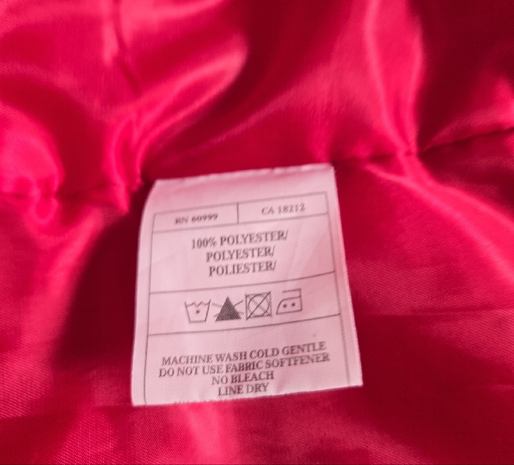 Men's Red Puffer Jacket with Chest Patch - Picture 8 of 8